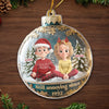 Custom Acrylic Ornament - Personalized Anniversary Christmas Wedding Gifts For Husband And Wife, Him And Her - Our Hearts Sparkle This Season