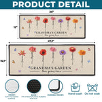 Custom Runner Rug - Personalized Birthday Gifts For  Mom, Grandma - This Garden Grows With Every Grandchild