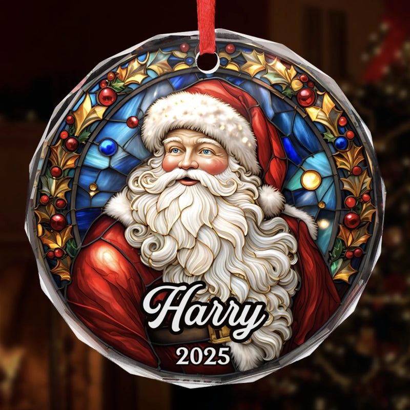 Custom Circle Glass Ornament - Personalized Christmas Birthday Gifts For Mom, Dad, Brother, Sister, Kids - Together We Are Home