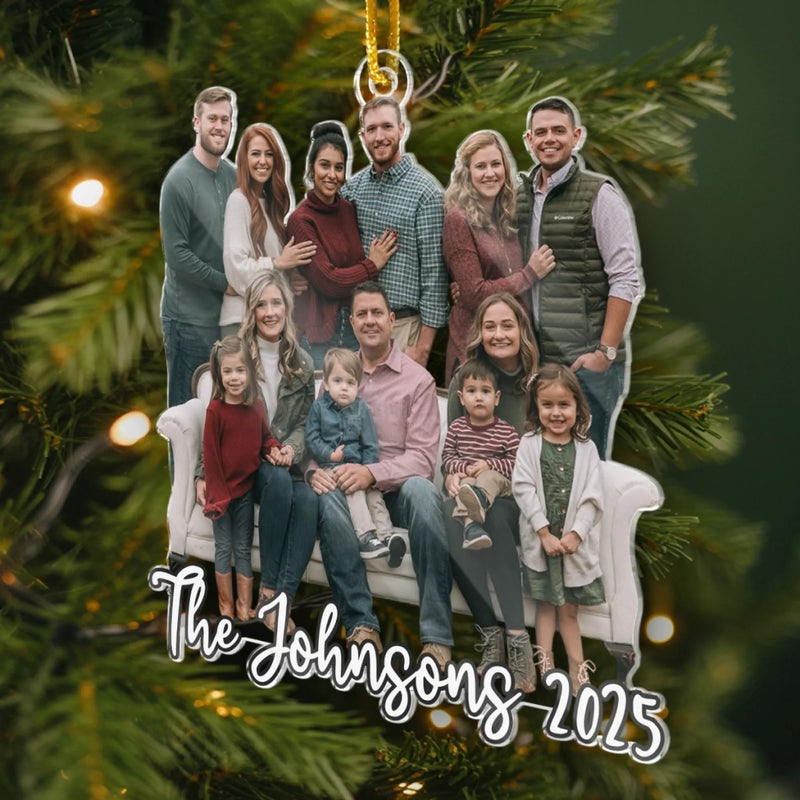 Custom Photo Acrylic Ornament - Personalized Christmas Birthday Gifts For Mom, Dad, Brother, Sister, Kids - Making Memories Together