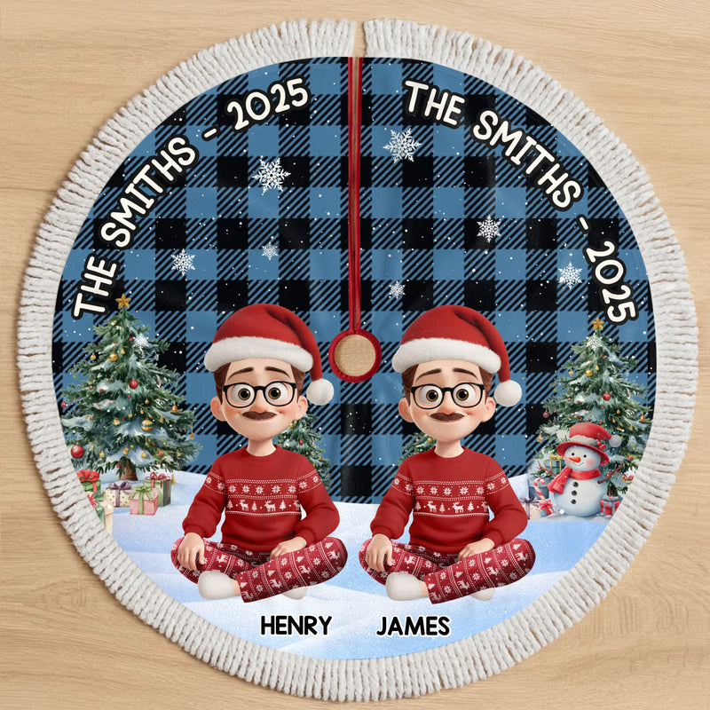 Custom Tree Skirt - Personalized Christmas Birthday Gifts For Mom, Dad, Brother, Sister, Kids - Together We Shine Bright