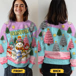 Custom Snowman Unisex Ugly Sweatshirt - Personalized Christmas Birthday Gifts For Mom, Grandma - Together We Shine This Christmas