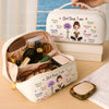 Custom PU Leather Travel Toiletry Bag - Personalized Birthday Gifts For Women, Besties, Sisters, BFF, Yourself - Ready To Go Anywhere