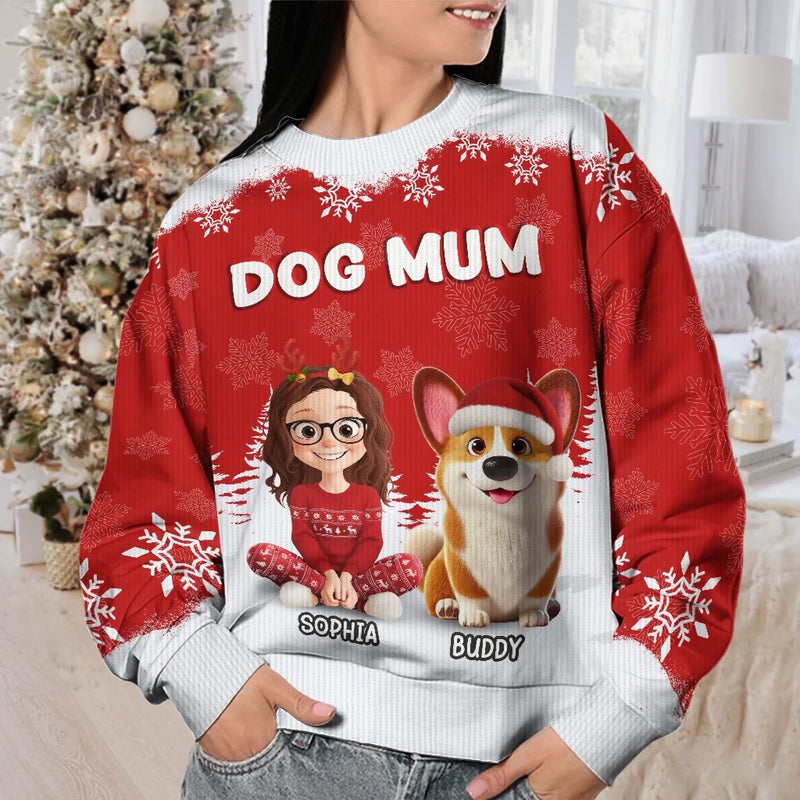Custom Unisex Ugly Sweatshirt - Personalized  Christmas Birthday Gifts For Dog Lovers, Dog Dad And Mom - Jingle Paws, Jingle All The Way