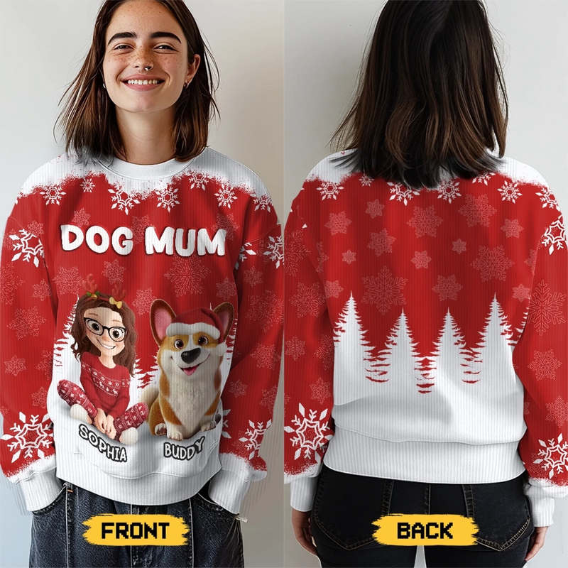 Custom Unisex Ugly Sweatshirt - Personalized  Christmas Birthday Gifts For Dog Lovers, Dog Dad And Mom - Jingle Paws, Jingle All The Way