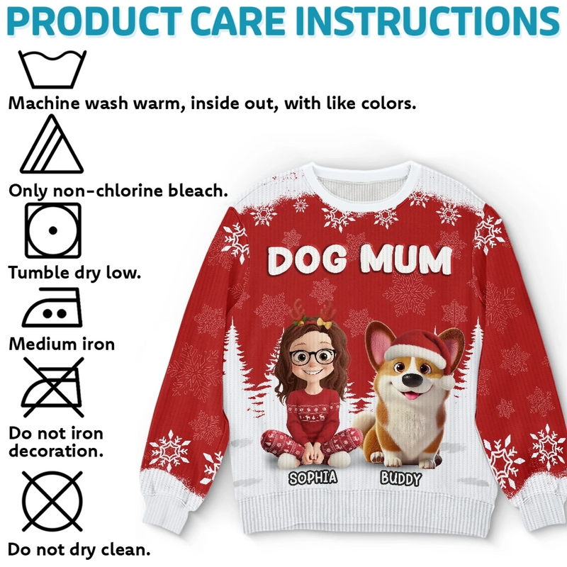 Custom Unisex Ugly Sweatshirt - Personalized  Christmas Birthday Gifts For Dog Lovers, Dog Dad And Mom - Jingle Paws, Jingle All The Way