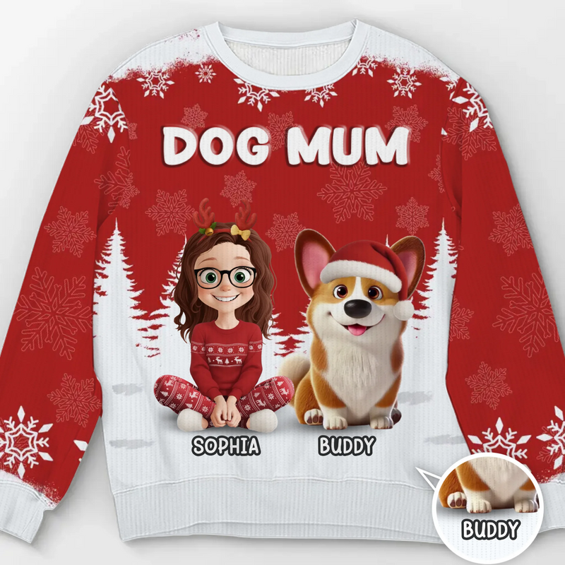 Custom Unisex Ugly Sweatshirt - Personalized  Christmas Birthday Gifts For Dog Lovers, Dog Dad And Mom - Jingle Paws, Jingle All The Way