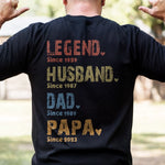 Custom Back Printed Unisex T-shirt, Premium T-shirt, Hoodie - Personalized Birthday Gifts For Dad, Grandpa - Generations Of Love In One Heart