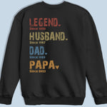 Custom Back Printed Unisex T-shirt, Premium T-shirt, Hoodie - Personalized Birthday Gifts For Dad, Grandpa - Generations Of Love In One Heart