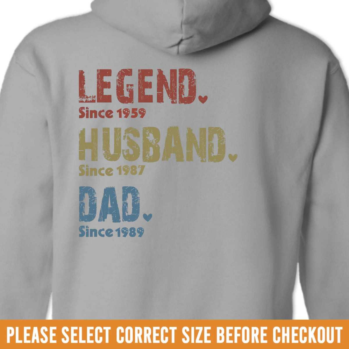 Custom Back Printed Unisex T-shirt, Premium T-shirt, Hoodie - Personalized Birthday Gifts For Dad, Grandpa - Generations Of Love In One Heart