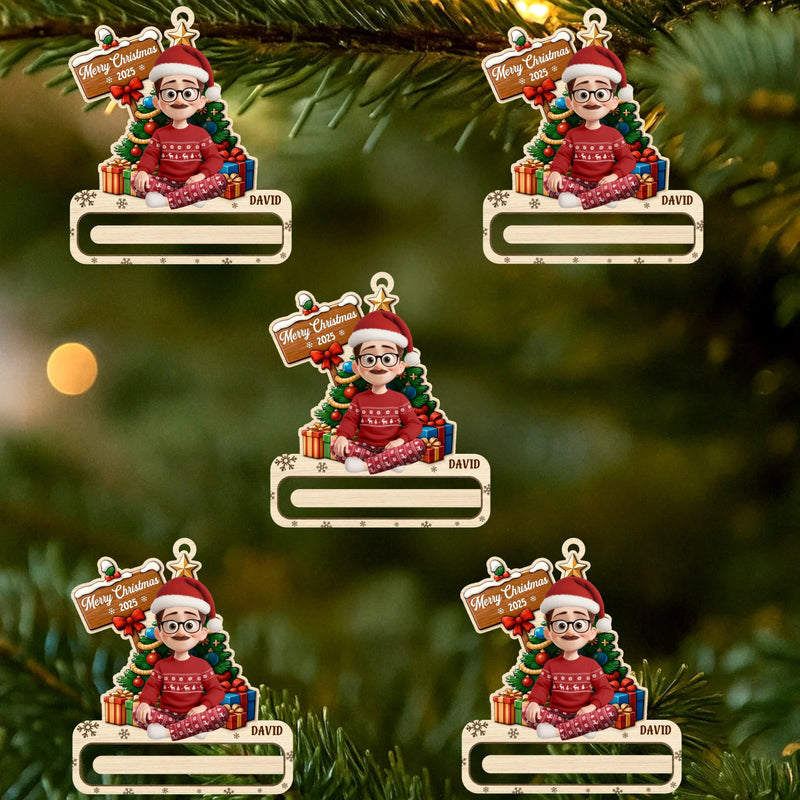 Custom Wooden Money Holder Ornament - Personalized Christmas Birthday Gifts For Kids - Little Elves Big Smiles
