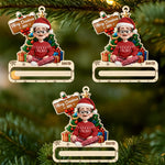 Custom Name Christmas Money Holder Gifts for Kids - Personalized Ornament