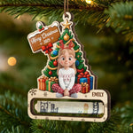 Custom Name Christmas Money Holder Gifts for Kids - Personalized Ornament