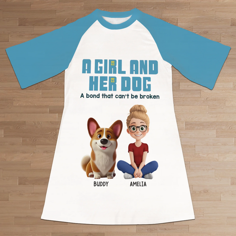 Embrace The Love Of Your Furry Friend - Dog Personalized Custom Women's Sleep Tee - Gift For Pet Owners, Pet Lovers