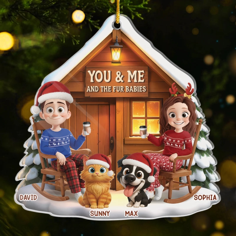 Custom Acrylic Ornament - Personalized Christmas Birthday Gifts For Dog Cat Lovers, Dog Dad And Mom, Cat Owners - Our Fur Babies