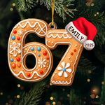 Custom Gingerbread Acrylic Ornament - Personalized Christmas Birthday Gifts For Kids - Baking Memories Since Day One