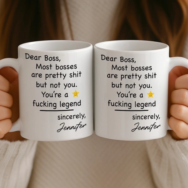 Custom Boss Lady Mug - Personalized Funny Gifts For Coworker, Work Bestie, Boss - Slaying Goals And Taking Names