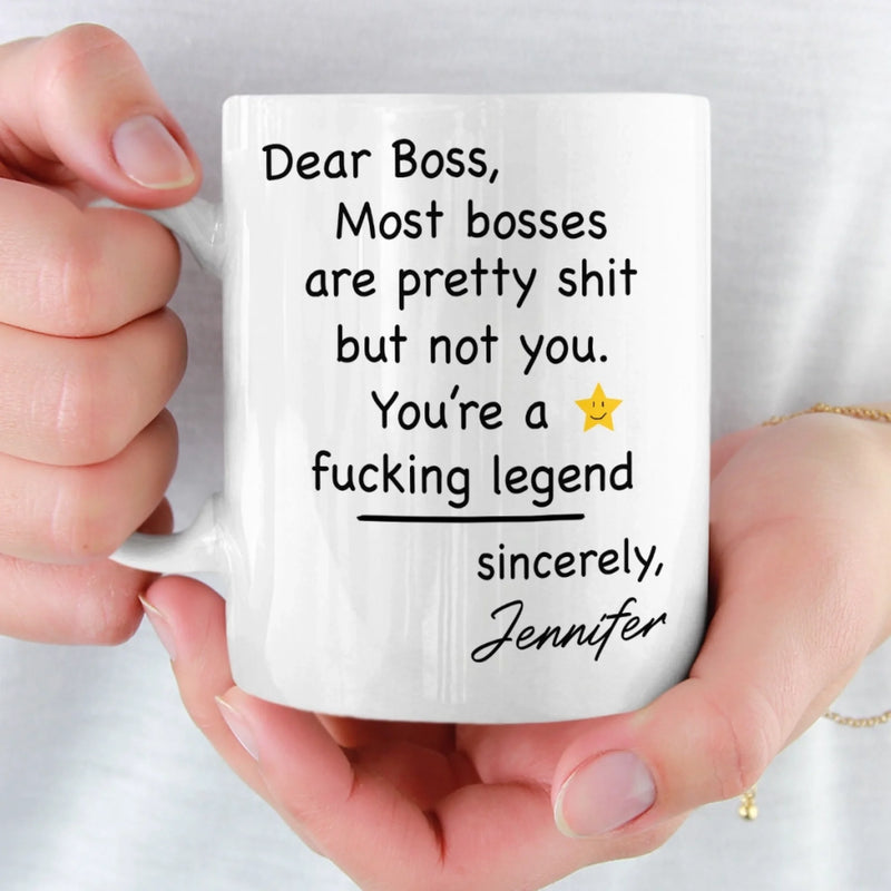 Custom Boss Lady Mug - Personalized Funny Gifts For Coworker, Work Bestie, Boss - Slaying Goals And Taking Names