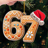 Custom Gingerbread Acrylic Ornament - Personalized Christmas Birthday Gifts For Kids - Baking Memories Since Day One
