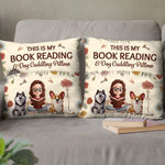 Custom Pocket Pillow - Personalized Bookish Gifts For Book Lovers, Bookworms, Readers, Dog Cat Lovers - Books With Little Paws
