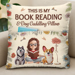Custom Pocket Pillow - Personalized Bookish Gifts For Book Lovers, Bookworms, Readers, Dog Cat Lovers - Books With Little Paws