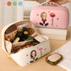 Custom PU Leather Travel Toiletry Bag - Personalized Birthday Gifts For Women, Besties, Sisters, BFF, Family, Yourself - Ready For The Next Adventure