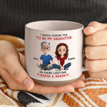 Custom Printed Pottery Mug - Personalized Birthday Gifts For Mom, Dad, Daughter -You Make My Heart Bloom
