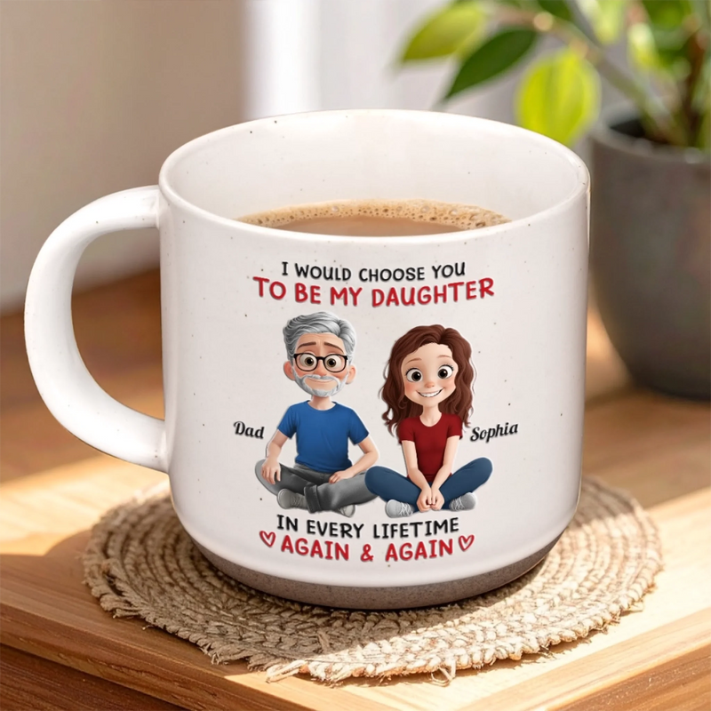 Custom Printed Pottery Mug - Personalized Birthday Gifts For Mom, Dad, Daughter -You Make My Heart Bloom