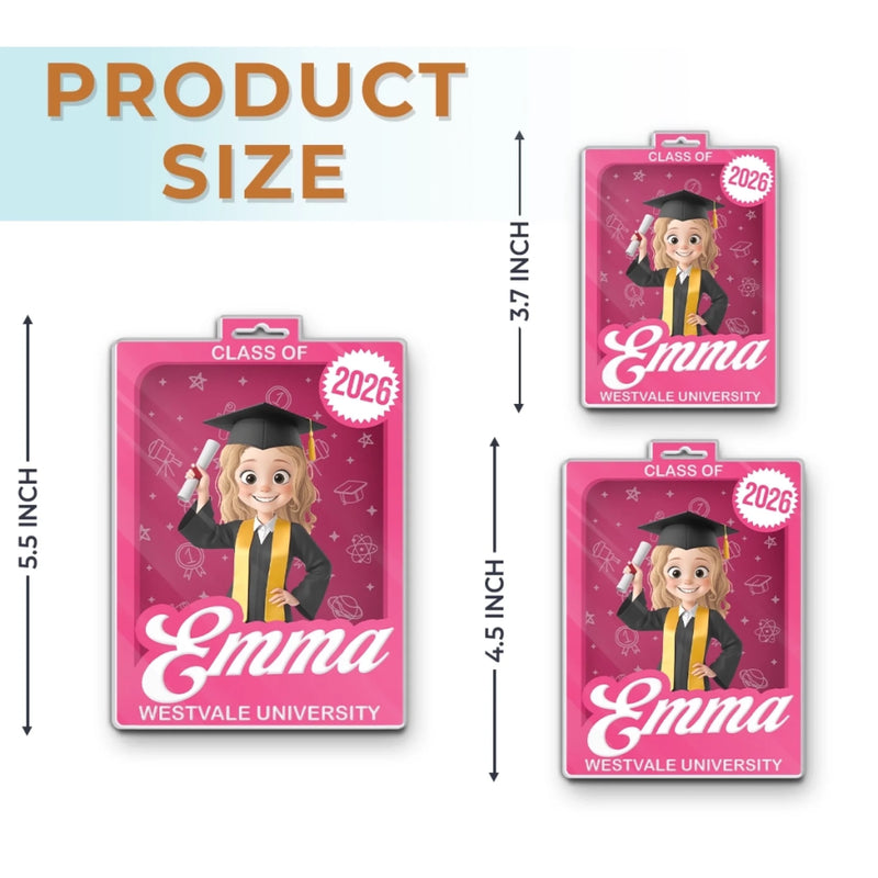 Custom Toy Box Acrylic Ornament - Personalized Christmas Graduation Gifts For Her - Cheers To New Chapters