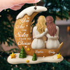 Custom Wood Ornament - Personalized Best Friend Christmas Birthday Gifts For Women, Besties, Sisters, BFF - Best Friends Through Every Season