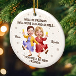 Custom Name Best Friend Christmas Gifts for Women - Personalized Ceramic Ornament