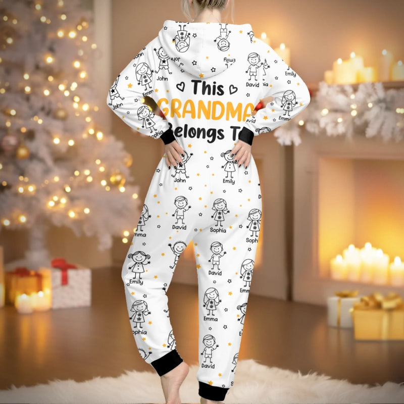 Custom Adult Onesie - Personalized Christmas Birthday Gifts For Mom, Dad, Grandma, Grandpa - Home Is Where We Grow Together