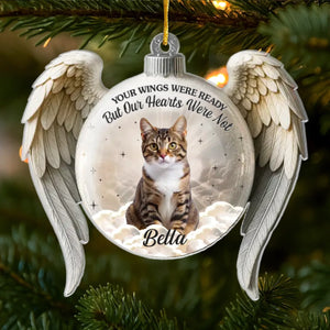 Custom Photo Acrylic Ornament - Personalized Pet Christmas Memorial Sympathy Gifts For Dogs, Cats - My Angel With Fur