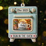 Custom Name Bun in the Oven Christmas Gifts for Expecting Parents - Personalized Ornament