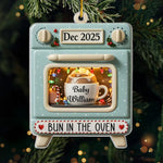 Custom Name Bun in the Oven Christmas Gifts for Expecting Parents - Personalized Ornament
