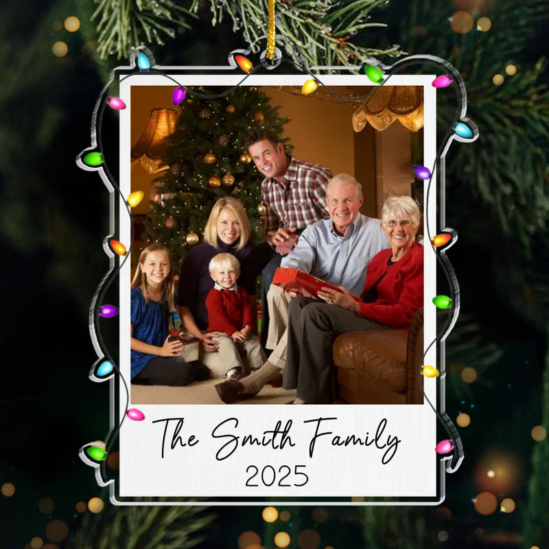 Custom Photo Acrylic Ornament - Personalized Christmas Birthday Gifts For Mom, Dad, Kids - Merry Moments Together