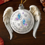 Custom Acrylic Ornament - Personalized Christmas Memorial Sympathy Gifts For Loss Of Mom, Dad - Holding You In Gentle Memory