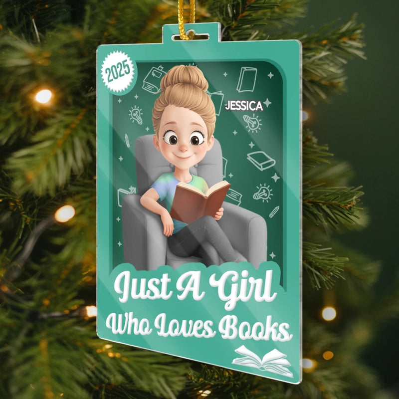 Custom Toy Box Acrylic Ornament - Personalized Bookish Gifts For Book Lovers, Bookworms, Readers  - Living In Many Stories