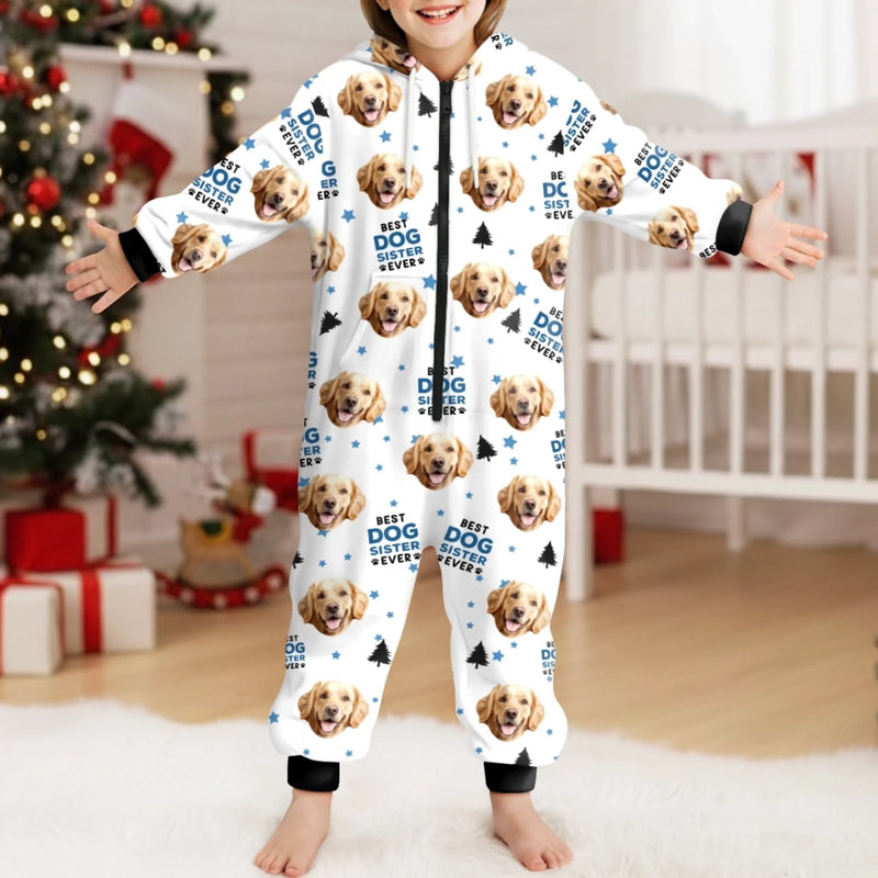 Custom Photo Kids Onesie - Personalized Christmas Birthday Gifts For Dog Cat Lovers, Dog Dad And Mom, Cat Owners - Snuggles, Giggles And Puppy Love