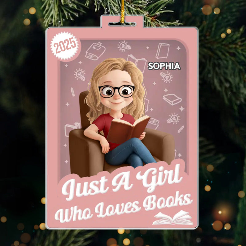 Custom Toy Box Acrylic Ornament - Personalized Bookish Gifts For Book Lovers, Bookworms, Readers  - Living In Many Stories