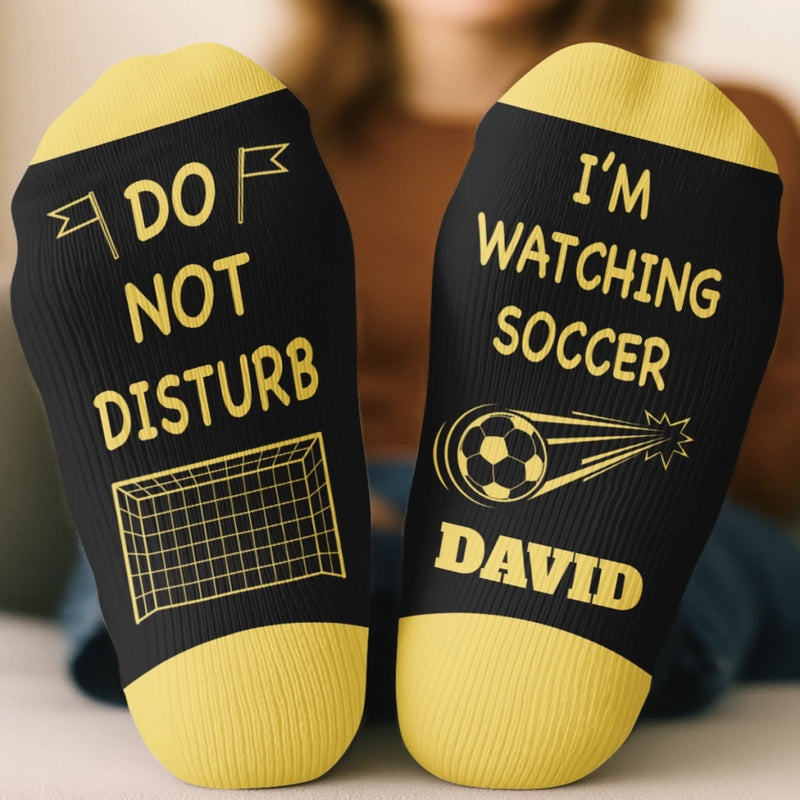 Custom Soccer Crew Socks - Personalized Christmas Birthday Soccer Gifts For Soccer Lovers, Sports Fans, Sports Lovers - Chasing Goals Every Day