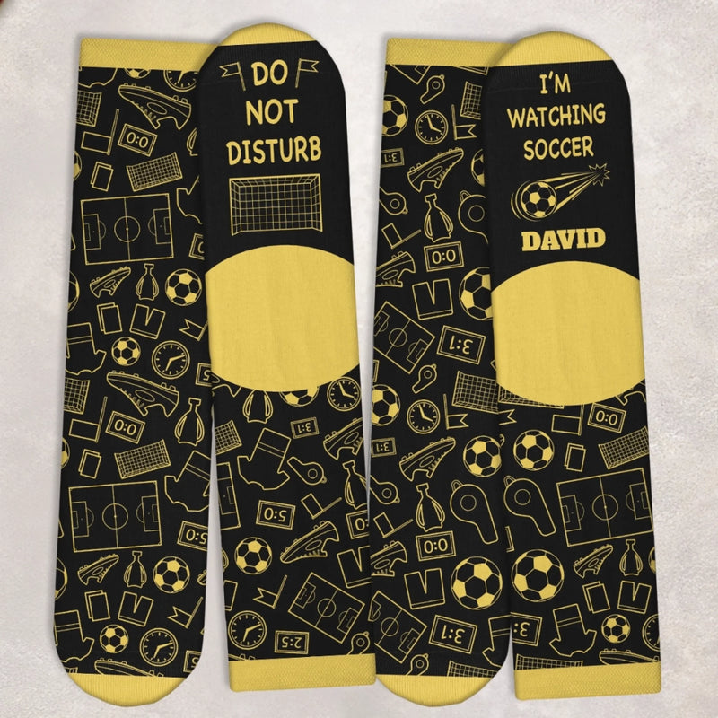 Custom Soccer Crew Socks - Personalized Christmas Birthday Soccer Gifts For Soccer Lovers, Sports Fans, Sports Lovers - Chasing Goals Every Day