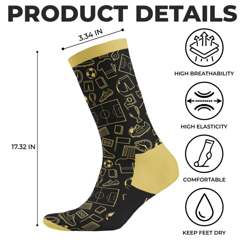 Custom Soccer Crew Socks - Personalized Christmas Birthday Soccer Gifts For Soccer Lovers, Sports Fans, Sports Lovers - Chasing Goals Every Day