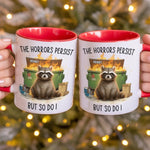 Custom Name Funny Raccoon Dumpster Fire Gifts - Personalized Accent Mugs