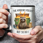 Custom Name Funny Raccoon Dumpster Fire Gifts - Personalized Accent Mugs