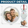 Custom Photo Lenticular Crystal Ornament - Personalized Anniversary Christmas Wedding Gifts For Husband And Wife, Him And Her - Wrapped In You