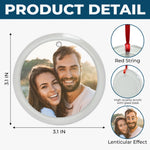 Custom Photo Christmas Gifts for Couples - Personalized Lenticular Glass Ornament