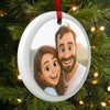 Custom Photo Lenticular Crystal Ornament - Personalized Anniversary Christmas Wedding Gifts For Husband And Wife, Him And Her - Wrapped In You