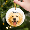 Custom Photo Ceramic Ornament - Personalized Christmas Birthday Gifts For Dog Cat Lovers, Dog Dad And Mom, Cat Owners - Life Feels Better Furry