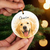 Custom Photo Ceramic Ornament - Personalized Christmas Birthday Gifts For Dog Cat Lovers, Dog Dad And Mom, Cat Owners - Life Feels Better Furry